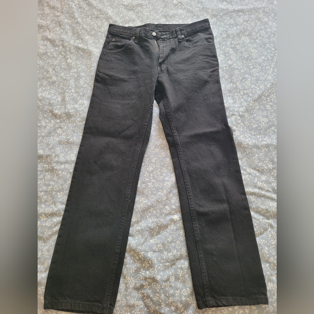 Men's Wrangler Five Star Premium Regular Fit Jeans, 32x30, Black